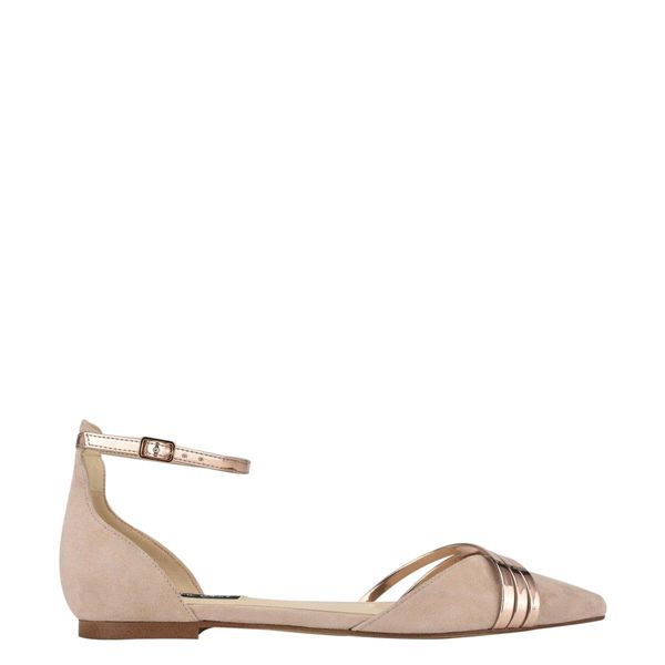 Nine West Brana Pointy Toe Beige Flats | South Africa 74C85-4H27